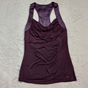 Guess Eggplant Purple Sleeveless Blouse Size M